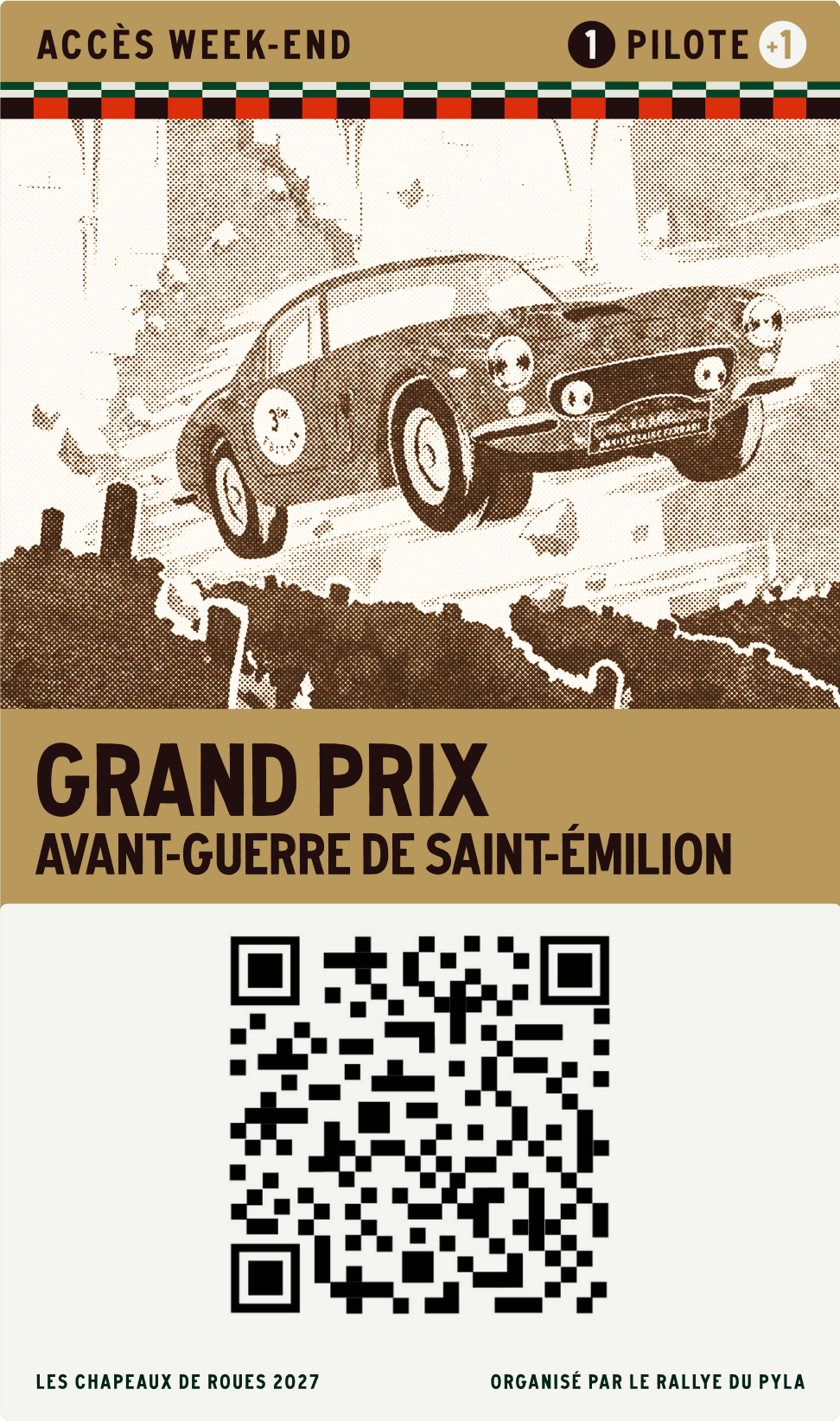 Saint-Émilion Pre-war Grand Prix ticket – Les Chapeaux de Roues 2027