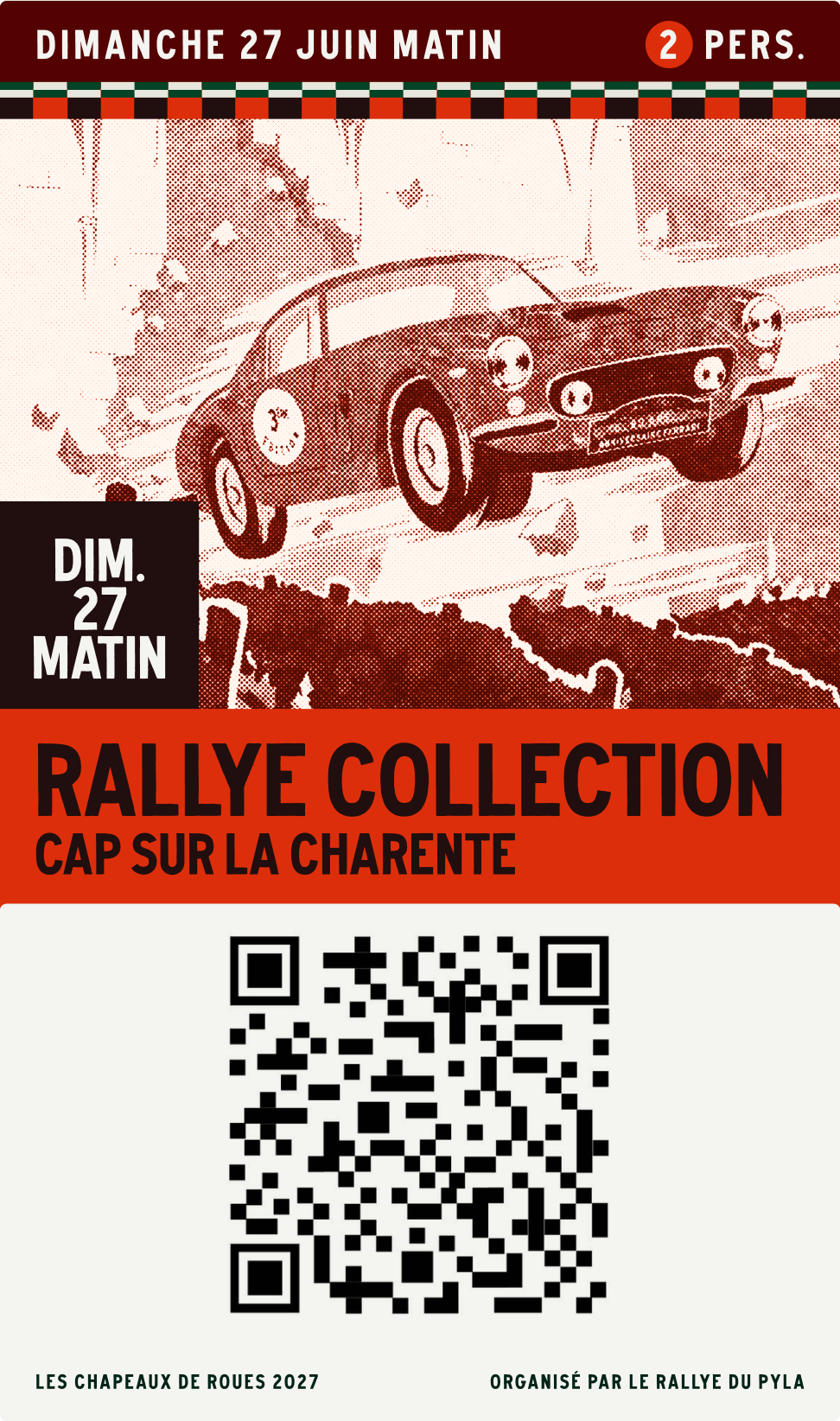 Billet Rallye Collection, dimanche matin – Les Chapeaux de Roues 2027